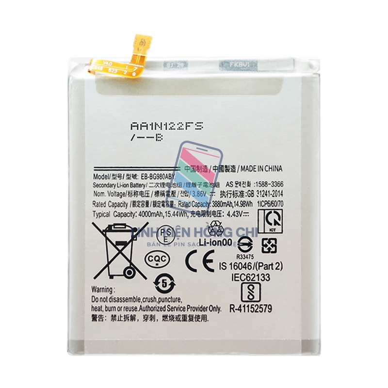 Pin điện thoại Samsung Galaxy S20 G980 SM-G980F 4000mAh Zin