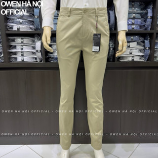 Quần kaki nam Owen màu be slim fit co giãn thoải mái QKS241387