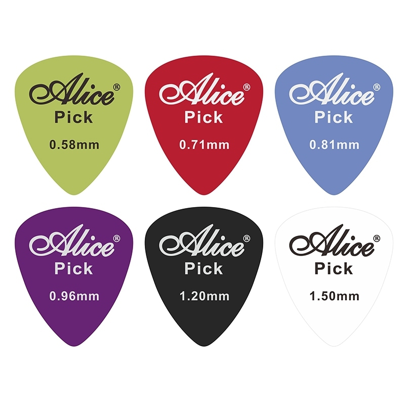 Miếng gảy đàn, Pick - Alice AP-Q - Dành cho Guitar, Ukulele, Bass - Size 0.81mm, Matte ABS, Màu sắc ngẫu nhiên
