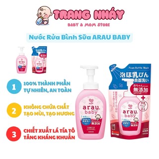  Nước rửa bình sữa ARAU BABY Chai 500ml-Túi 450ml - SỮA BỈM TRANG NHÁY 2 
