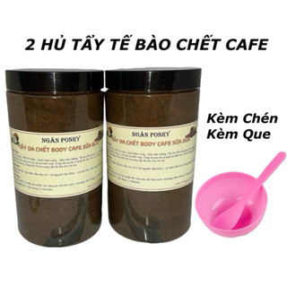 [COMBO 2 HỦ 1KG] Tẩy Tế Bào Chết Body Cafe Sữa Dừa Nhiều Hạt Cafe Làm Sạch Da + Kèm Quà