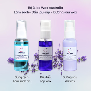 Bộ 3 sản phẩm làm sạch - dầu lau sáp - dưỡng sau tẩy lông Jax Wax Australia