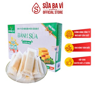 Bánh Sữa Ba Vì Ít Đường, Bánh Sữa Non Ba Vì Nguyên Chất Từ Sữa Bò Tươi - Hộp 200G/14 Thanh