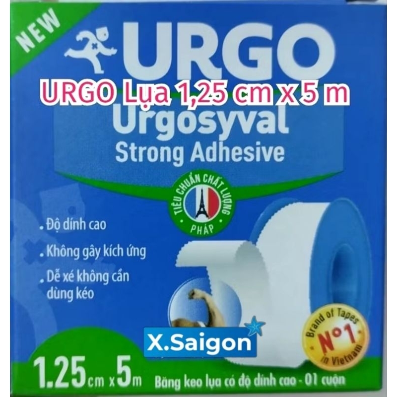 Băng keo lụa URGOSYVAL ( 1,25 cm hoặc 2, 5 cm x 5 m).
