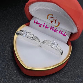  Nhẫn đôi bạc ta dày dặn sáng bóng - Vàng bạc Khải Khải 