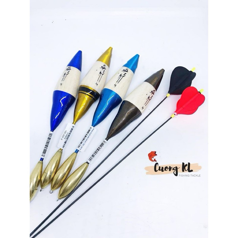 Phao câu cá gỗ hồ lô cọng cắm