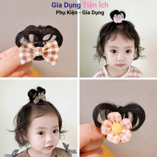 Kẹp tóc giả bé gái dạng bấm phím búi tóc giả kiểu cột chỏm cute- The Little Girl
