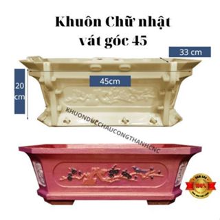 Khuôn đúc chậu cảnh Chữ Nhật vát góc 45, Nhựa ABS cao cấp mới 100%, Dùng làm chậu cây cảnh bonsai ngoài trời sân vườn