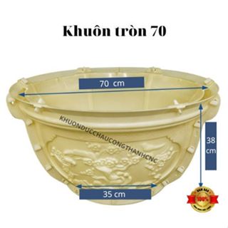 Khuôn đúc chậu cảnh Tròn 70 kết hợp Chân Đôn, Nhựa ABS mới 100% Dùng làm chậu cây cảnh bonsai ngoài trời