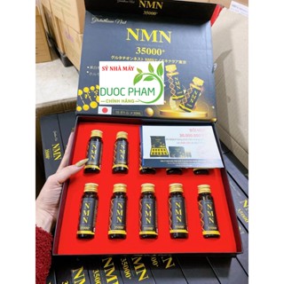 Nước uống trắng da mờ nám NMN 35000+ Hộp 10 chai có chứa Glutathione, Collagen nano + Vitamin C