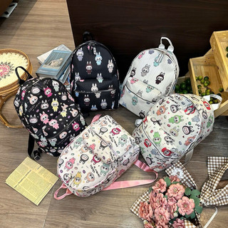  balo to  balo đi học size 40 hoạ tiết chữ trắng nhí nhố kiểu dáng thể thao cho nam và nữ đi học đi làm 