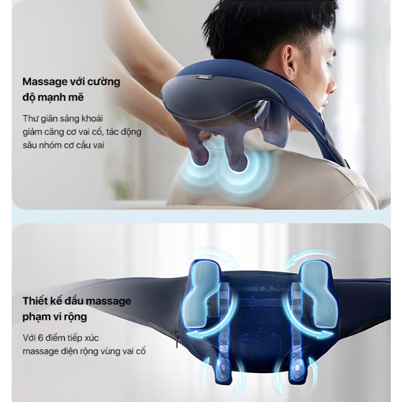 Máy Massage Cổ Vai Gáy PHILIPS 3522 - 3 Chế Độ Massage Chườm Ấm - Bảo Hành 24 Tháng