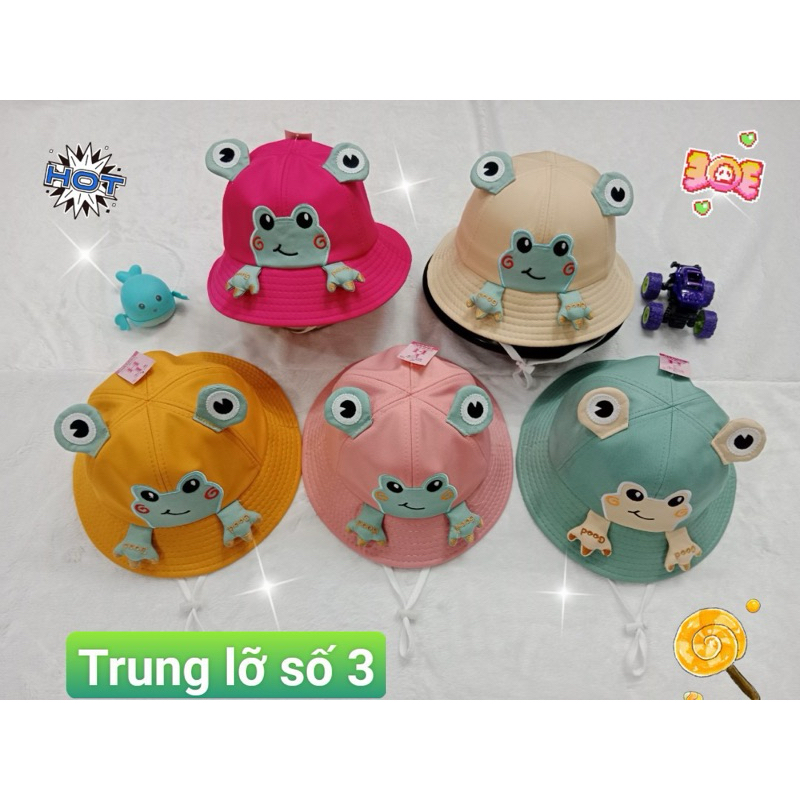 MŨ VÀNH CON ẾCH DỄ THƯƠNG CÓ DÂY QUAI CHỐNG BAY CHO BÉ TỪ 3-7 tuổi - Nón bo con ếch cho bé