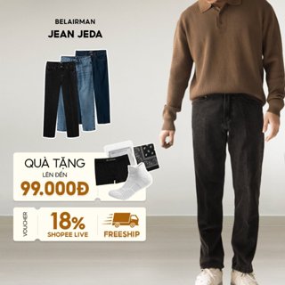 Quần jeans nam dài JEDA, trẻ trung, lịch lãm, chất vải cao cấp không bay màu dễ phối đồ chuẩn form BELAIRMAN