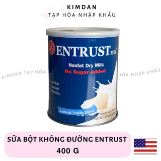  SỮA BỘT ENTRUST NHẬP KHẨU MỸ KHÔNG ĐƯỜNG DÀNH CHO NGƯỜI TIỂU ĐƯỜNG 400GR HỘP 