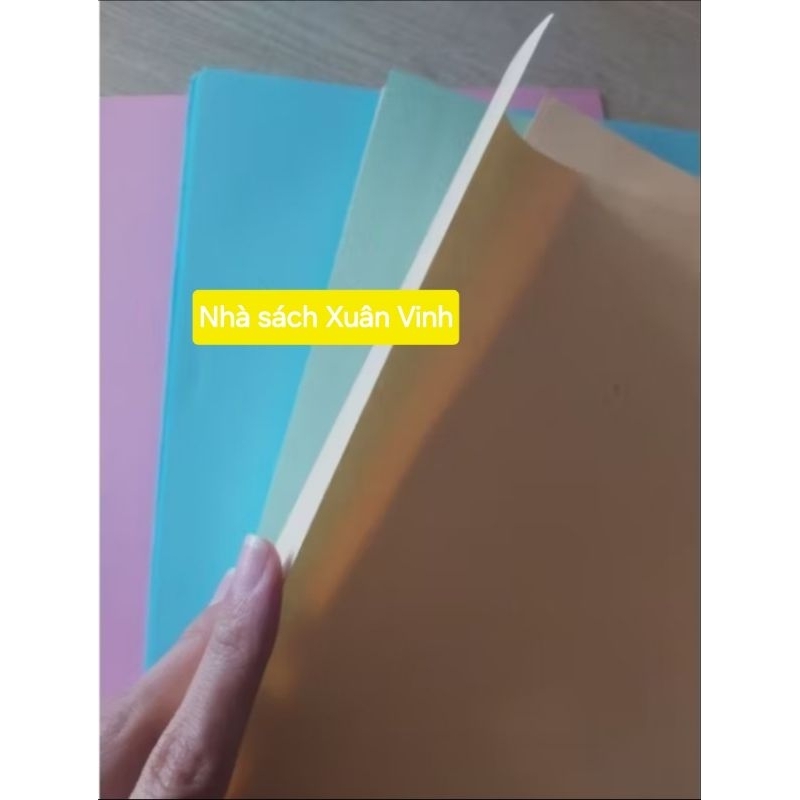 XẤP 100 TỜ GIẤY IN A4 MÀU 70GSM - BÌA MÀU A4 MỎNG 70GSM