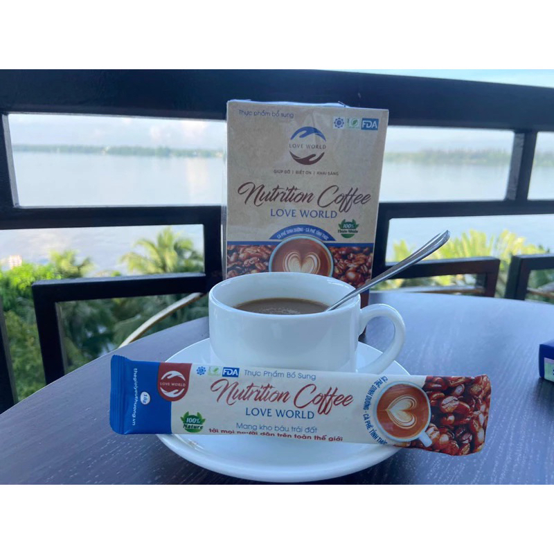 Cà Phê LOVE WORLD giảm cân bổ sung colagen căng da ngưng hấp thu lipit thải đôc gan