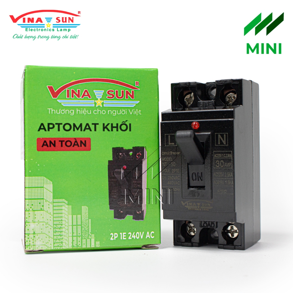 Aptomat khối VINASUN 30A, CB cóc