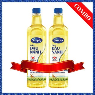 TIẾT KIỆM COMBO 2 CHAI DẦU ĐẠU NÀNH SIMPLY CAO CẤP 1L ( 2L )