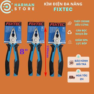 Kìm Điện Đa Năng FIXTEC Cao Cấp Cắt Bấm Dây Cáp Điện Tốt Hơn TOLSEN Kềm Nhọn Cộng Lực Cắt Thép Kapusi Công Nghiệp Giá Rẻ