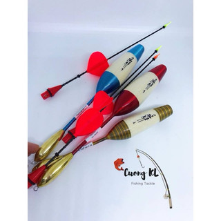 Phao câu cá gỗ dùng cọng vặn