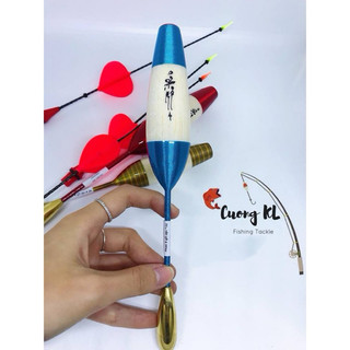 Phao câu cá gỗ dùng cọng vặn