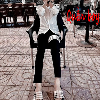  Quần âu 4 sọc trắng thom-e  quần dài tây âu nam boy phố 