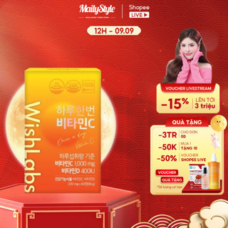 Q27_ Viên uống vitamin C+ D Wishlabs hộp nhỏ 60 viên (bao bì mới)