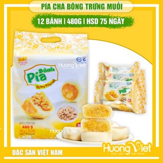 Bánh pía chà bông trứng muối Tân Huê Viên 500G, bánh pía mini sóc trăng [CHÀ BÔNG TRỨNG MUỐI ] [TÚI 12 BÁNH]