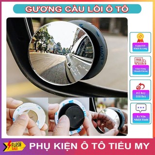 Bộ 2 Gương Cầu Lồi 3R Xóa Điểm Mù Mở Rộng Góc Chiếu Ô Tô Hỗ Trợ Góc Nhìn Tài Xế Mở Rộng Tầm Quan Sát