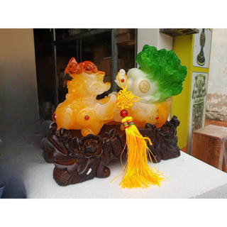 [Giá Tại Kho] Tỳ Hưu Phong Thuỷ  Kéo Bắp Cải Ngang 27cm Hàng Đẹp Loại 1 (Quà Tặng, Đặt Bàn Thờ Thần Tài)