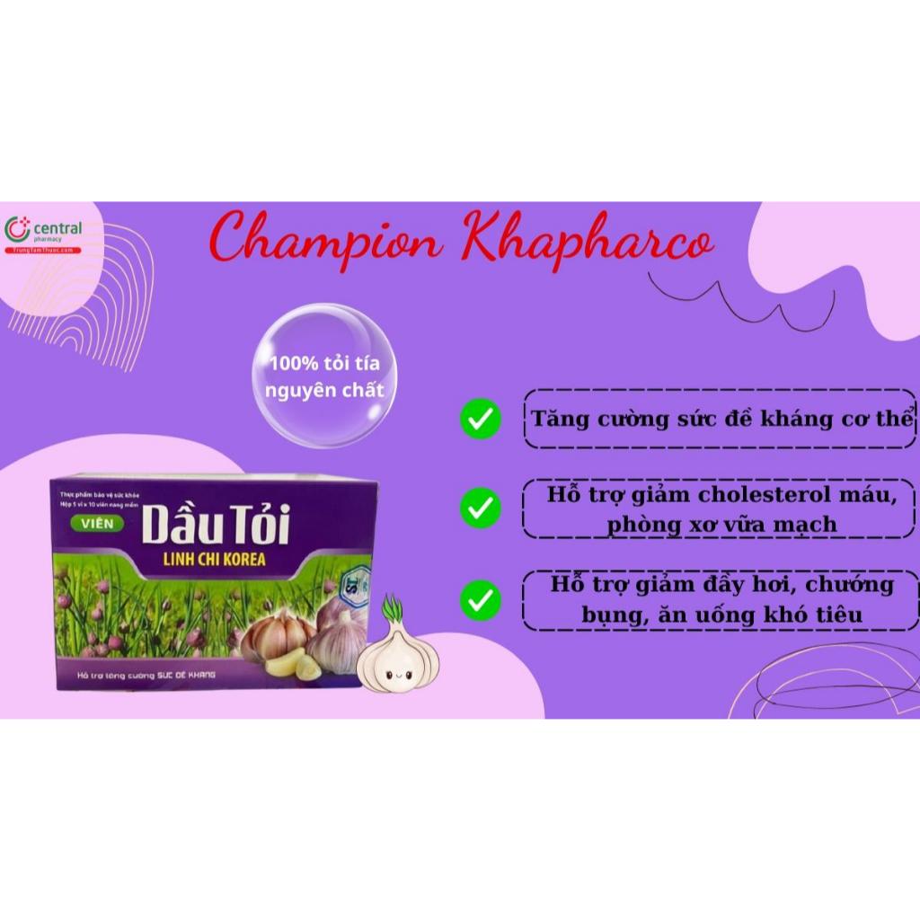 Dầu tỏi linh chi Korea chiết xuất từ tỏi nguyên chất, tăng cường miễn dịch, phòng các bệnh tim mạch