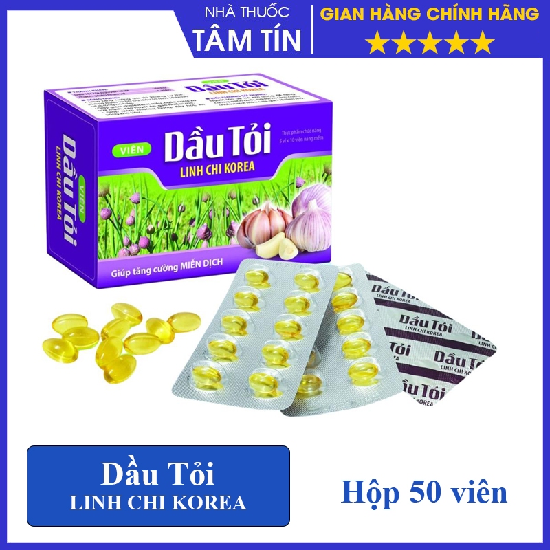 Dầu tỏi linh chi Korea chiết xuất từ tỏi nguyên chất, tăng cường miễn dịch, phòng các bệnh tim mạch