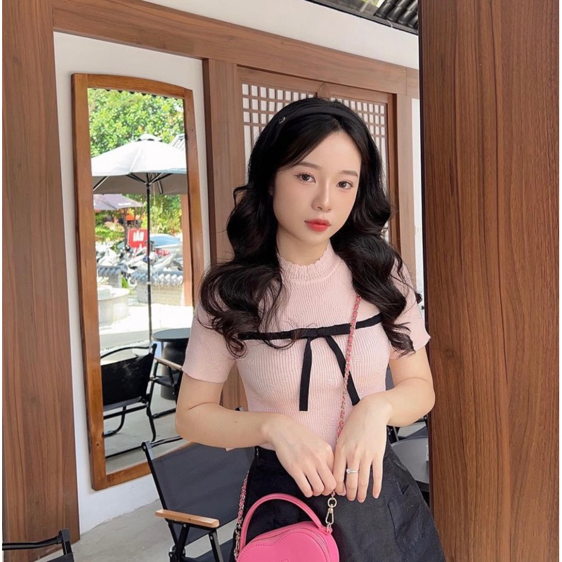ÁO HOẠ TIẾT NƠ TINASHE TÍ NGOAN (NEWTAG) | BigBuy360 - bigbuy360.vn
