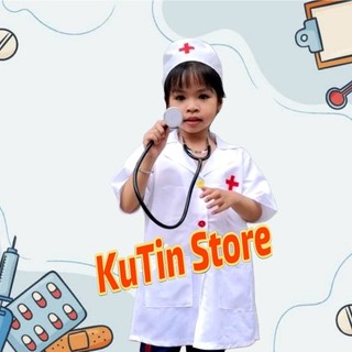  Áo bác sĩ cho bé kèm ống nghe thật 
