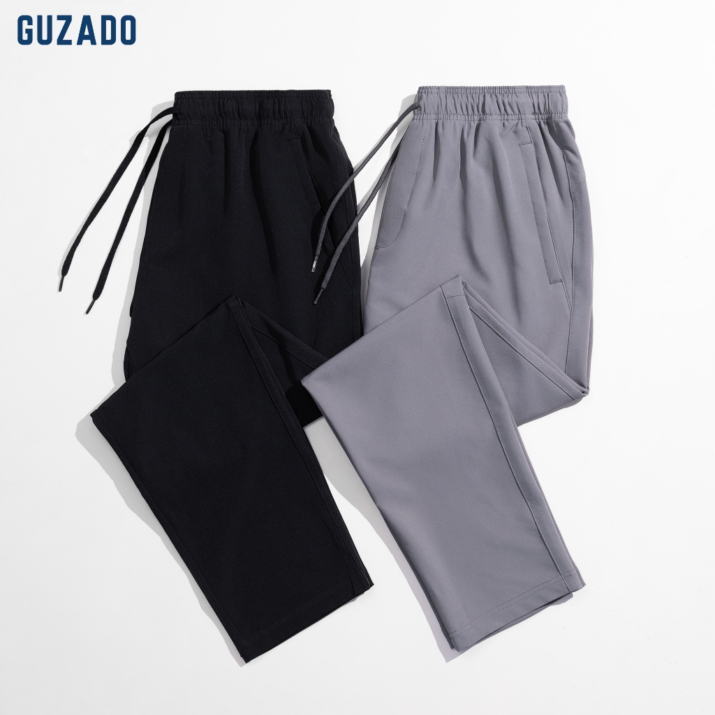 COMBO 2 Quần dài nam GUZADO thể thao chất gió cao cấp, cạp chun co giãn, thoải mái vận động CB2GDC01