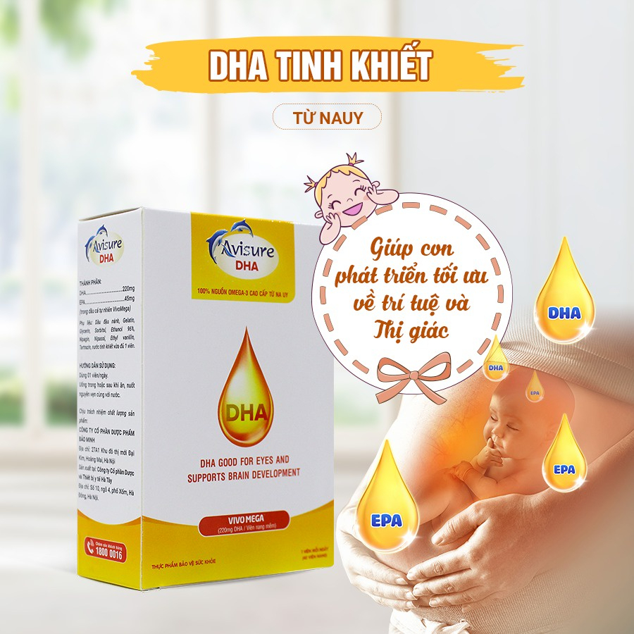 Combo Sắt Hữu Cơ Cho Bà Bầu Avisure Safoli 30 viên Và DHA Tinh Khiết Avisure DHA 40 viên