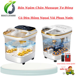 Bồn Ngâm Chân Massage Hồng Ngoại | Có Sục Khi Tự Động Massage Châu Ngâm Chân Thư Giãn Tặng Thảo Dược
