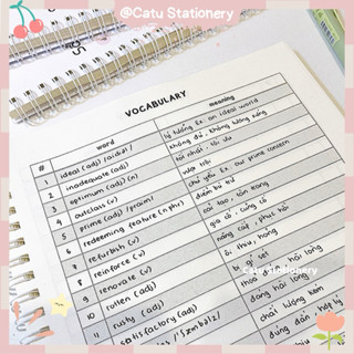 (B5) Sổ Vocabulary học từ vựng tiếng Anh TOEIC IELTS viết được hơn 2700 từ EV5