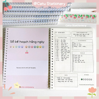 Sổ tay lập kế hoạch hằng ngày daily planner layout tối giản