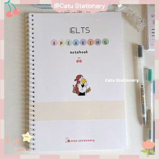 Sổ học IELTS speaking kẻ bảng sẵn giấy caro layout khoa học