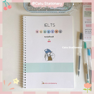 Sổ học IELTS reading kẻ bảng sẵn giấy caro layout khoa học