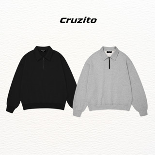 Áo Sweater Cổ Zip Nỉ Chân Cua Trơn Local Brand Cruzito