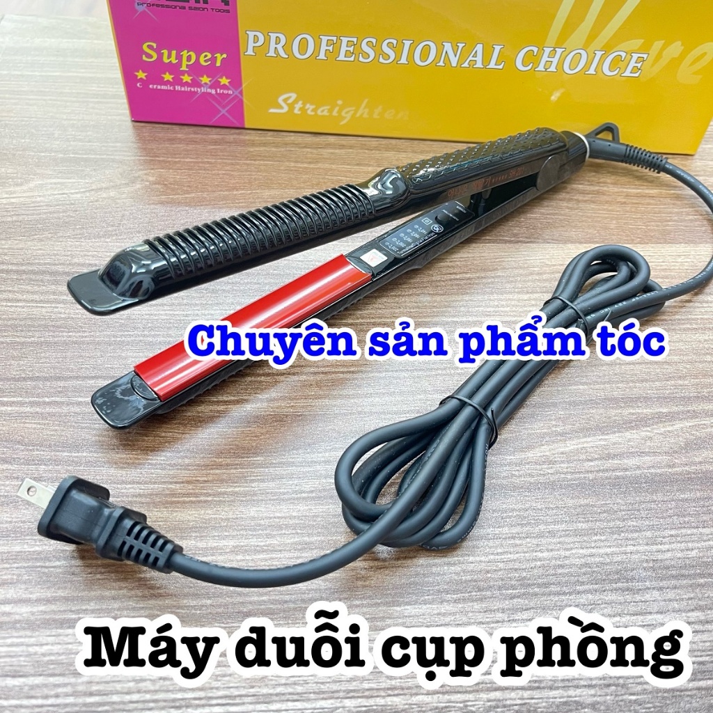 ✅HQ 201 Máy dỗi cụp tóc chuyên nghiệp Hàn Quốc 5 mức nhiệt độ 140-220 độ Kích thước 29cm x 2.2cm Công suất 60W-100W