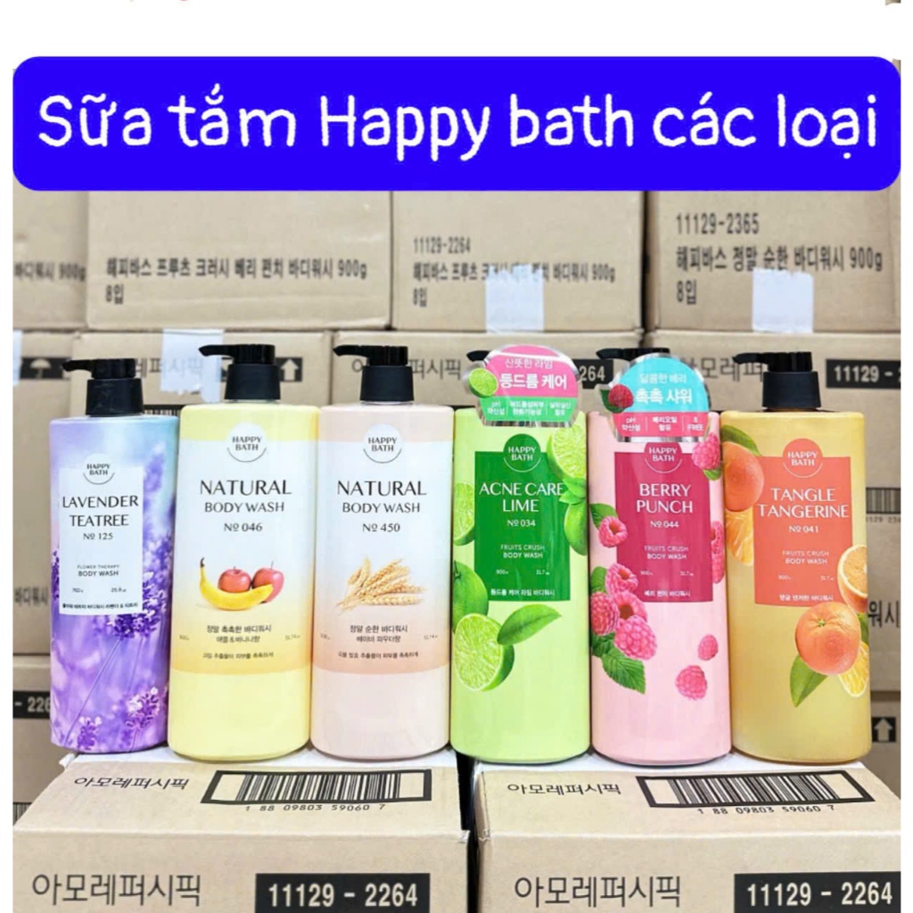 (Mẫu mới) Sữa tắm Happy Bath các loại