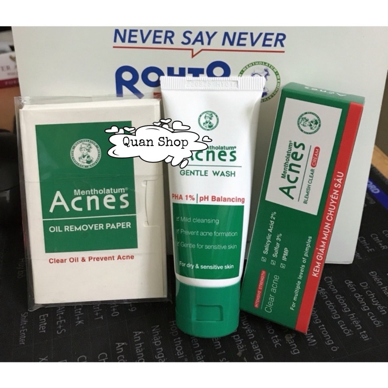 Combo 3 món Acnes Trio chăm sóc Da mụn 25g