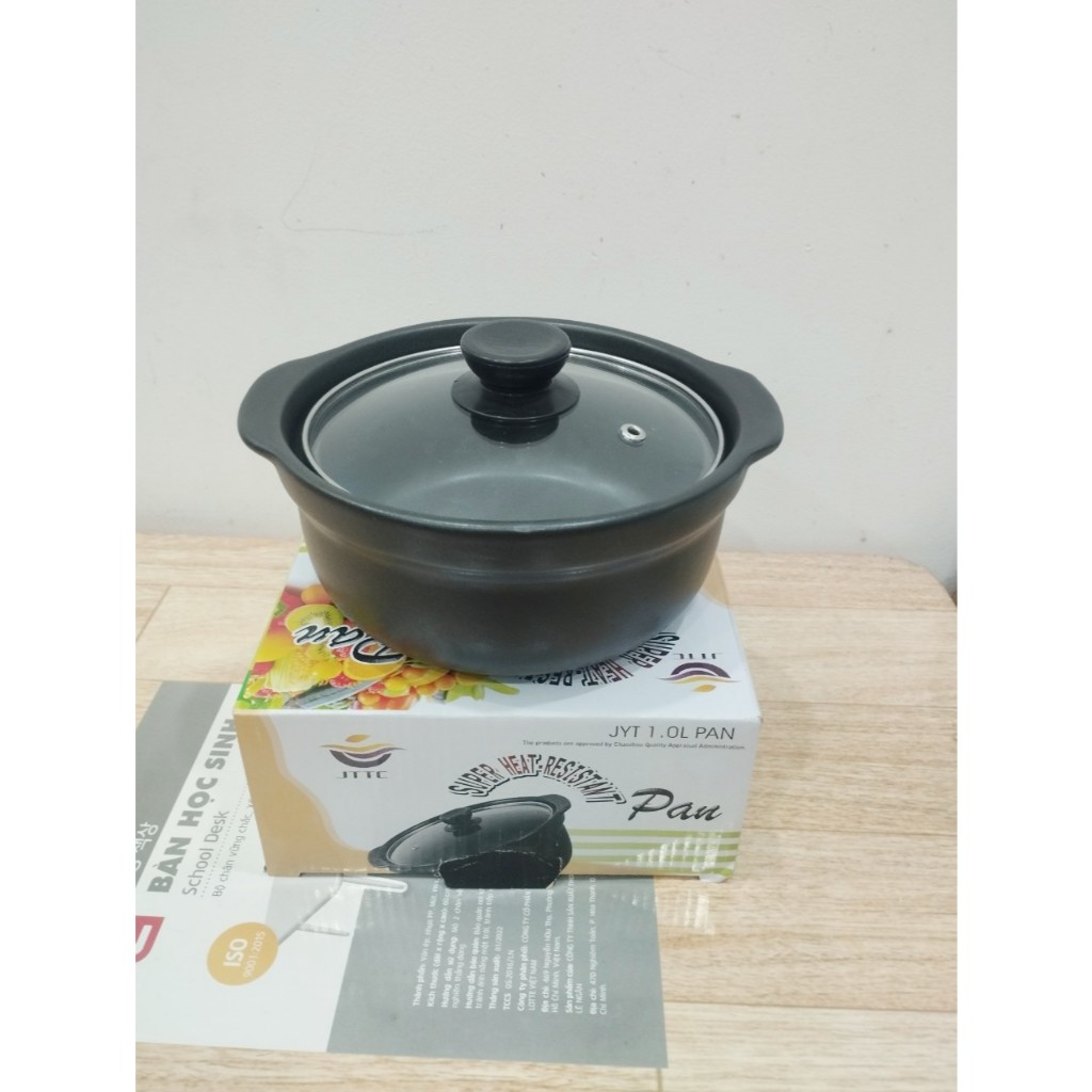 nồi đất 1L nắp kiếng ( 20 x 17 x 8cm)