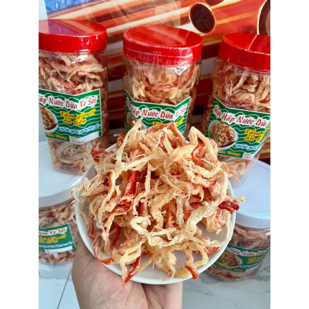 500gr mực xé hấp nước dừa ăn liền