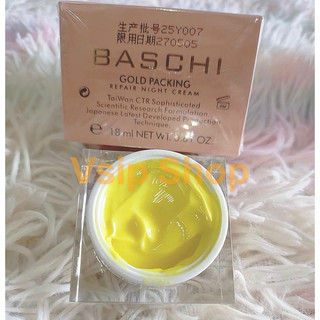 Kem dưỡng trắng da, xoá nám ban đêm Baschi Gold Packing Whitening Night Cream 18ml