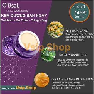 [Chính hãng Date 2029] Kem dưỡng, mờ thâm nám , trắng da O'Bsal Flower Blossoming Snow Face Day Cream 20ml